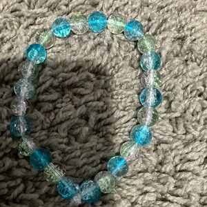 Blue and Green Beaded Bracelet